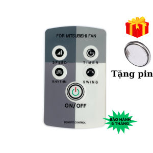Remote điều khiển quạt MITSUBISHI dùng cho quạt cây và quạt treo tường - Tặng Kèm Pin - T&U Remote