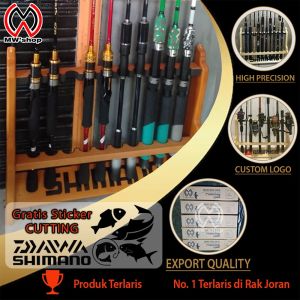 PROMO COD Rak Joran Pancing Rod Holder Tempat Joran Pancing Dinding / Rak Joran Pancing isi Slot  6 7 8 9 10 TERMURAH dan TERLARIS - gloss/pernis