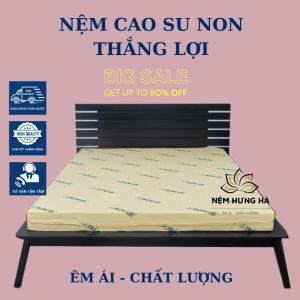 [ĐỘ DÀY 10CM] Nệm cao su non Thắng Lợi hàng cao cấp chính hãng loại 1  KT 1m 1m2 1m4 1m6 1m8 2m 2m2 Giá tại xưởng - Đại lý nệm Hưng Hà