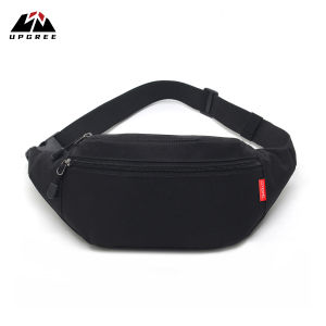 UPGREE Men’s Waist Bag Chest Bag Crossbody Bag Multi-Functional Fitness Bag Three Layer Pocket Design Small Waist Pouch Waterproof Wear-Resistant Waist Bag with Adjustable Strap for Workout Running