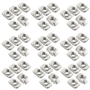 10/50pcs For 2020 3030 4040 4545 Series Carbon Steel T-Slot Home Improvement Hardware Thread T Nut Nuts Fasteners Aluminum Profiles