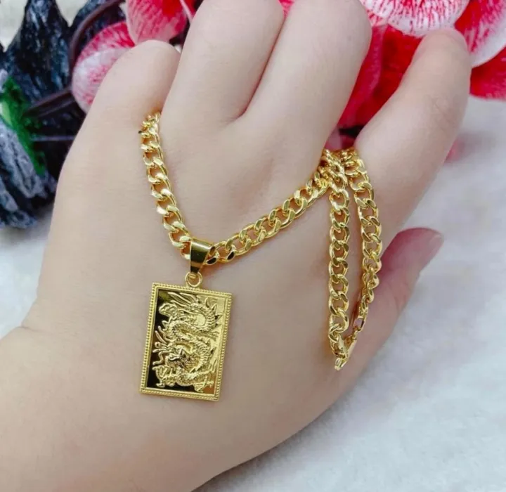18K%20Bangkok%20Goldmix%20Necklace%20with%20Lucky%20Dragon%20Pendant%20-%20Image%202