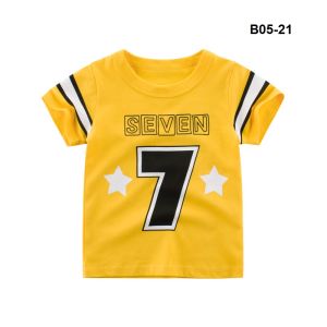 Summer Wear Kids Boys Casual Short Sleeves Cotton Tops T-Shirt