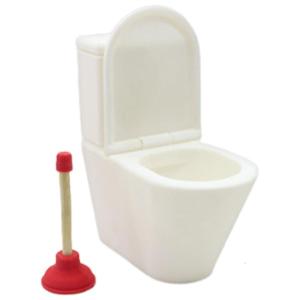 Simulation Toilet with Drainer For 1/12 Doll House Miniature Bathroom Furniture Kids Imagination Creative Scene Decors