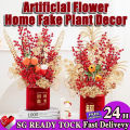 【SG Local Stocks】Artificial Flower Red Fruit Floral Decor Ginkgo Leaf Eucalyptus Golden Home Fake Plant Decor人造仿真花装饰. 