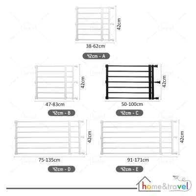 HOVELSHOP Pagar Pengaman Anak Bayi Palang Pintu Pembatas Portable Tempel Dinding Baby Safe Gate