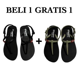 FILPPER STRAPPY Sandal Sendal Jepit Japit Cewek Wanita Perempuan Premium Beli 1 Gratis 1