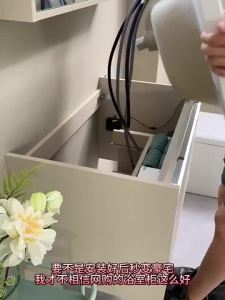 CraftedLiving SG-Bathroom Vanity Set Cream Style Solid Wood with Integrated Ceramic Basin & LED Inligent Makeup Lamp