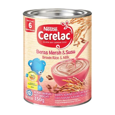 NESTLE CERELAC Brown Rice And Milk Infant Cereal 350G - From 6 Months