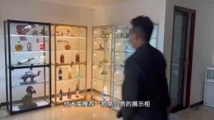 AUREO  Figure Display Cabinet Model Toy Glass Showcase Storage Light Luxury dam Model Glass Display Cabinet
