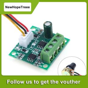 NewHopeTreee แผงควบคุมความเร็วมอเตอร์ DC แบบปรับได้1803BK PWM 1.8V 3V 5V 6V 12V 2A โมดูลควบคุมความเร็วแรงดันไฟฟ้าต่ำ