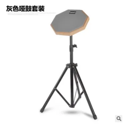8 Inch Rubber Wooden Dumb Drum Beginner Practice Training Drum Pad with Stand Jazz Drums Exercise