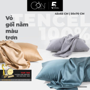 [Deal Hời] Vỏ Gối Nằm Lụa TENCEL Gòn Bedding Cao Cấp Màu Trơn Kích Thước 50x70cm