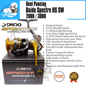 Reel pancing Daido Spectre HS SW 2000 - 4000 6.0:1 (7+1 Bearing) High Speed Saltwater Murah - Engkus Fishing