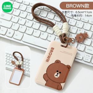 100% Authentic Line Friends Card Holder Kids Waterproof ABS Portable Anti-scratch Anti-rub Anti-drop Anti-pressure LFB137