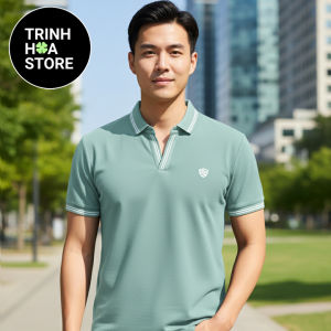 Áo thun nam thể thao ngắn tay cổ trụ đứng cổ V 2 viền cực sang trọng - Xu hướng thời trang 2022- Hàng VNXK - ACV2V001