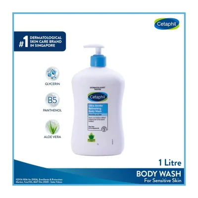 Cetaphil Ultra Gentle Body Wash 1L Refreshing Scent Body Wash