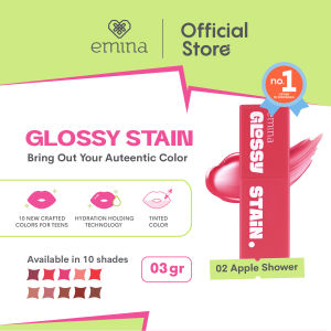 Emina Glossy Stain x Muzik Tiger - Melty Gel Lip Tint Glossy Finish Tahan Lama dan Melembabkan