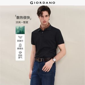 Giordano Men Women Lyocell Polo Shirt Free Shipping 01016467