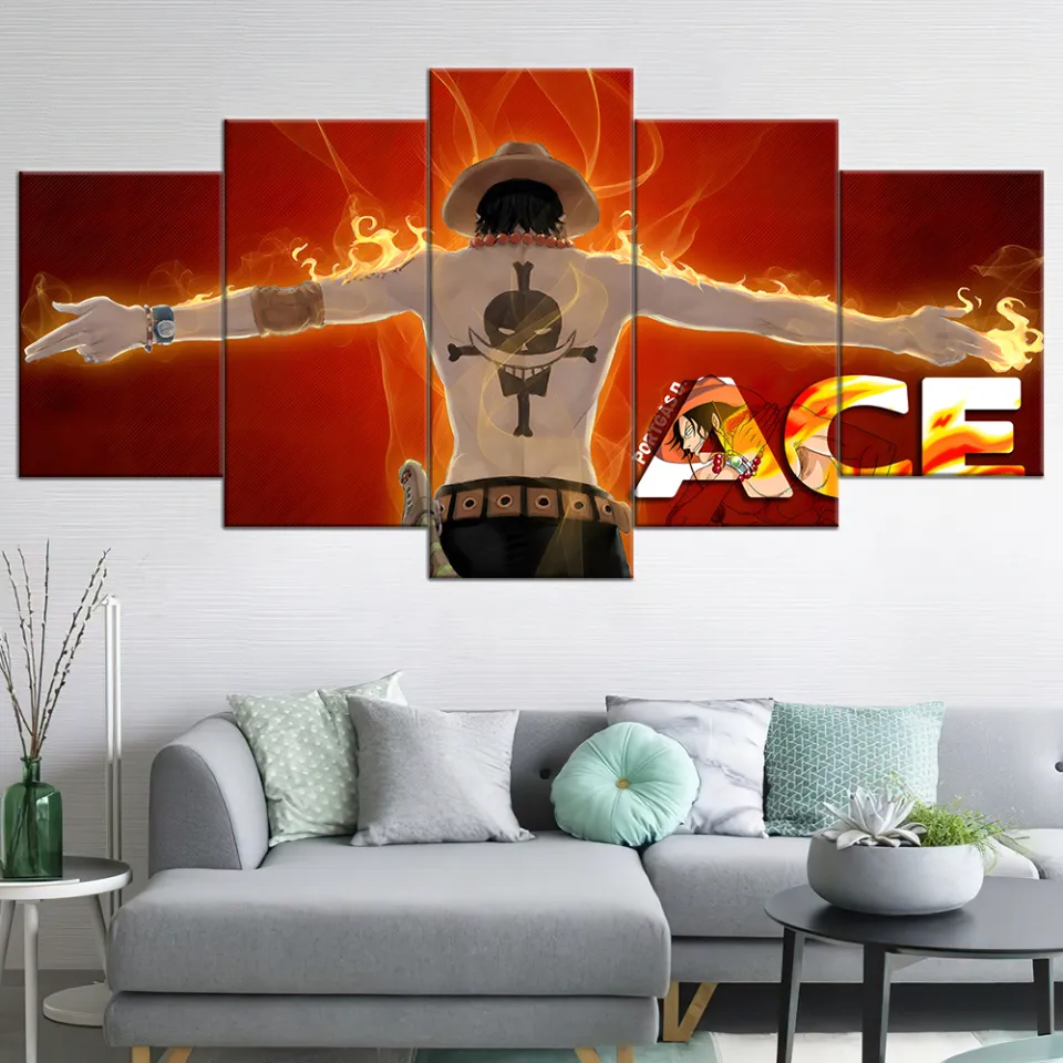 ONE PIECE Anime Wall Decoration 5 Pieces Posters of Monkey D Luffy