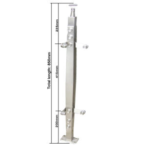baluster Glass clamp/king post/Stainless 304 single/Double180°/90°(super thick)with cover and bolt