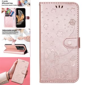 เคสโทรศัพท์ป้องกันตกสำหรับ Vivo V29 V27 V27 Pro เพ้นท์ลายการ์ตูนเคสฝาปิดหนังแบบพับมีกระเป๋าเงินแม่เหล็ก