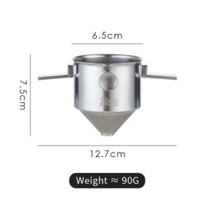 Vision 1Pc Portable Pour Over Coffee Filter Mini Pour Over Coffee Dripper Stainless Steel Collapsible Reusable Slow Drip Coffee Filter for Travel/ Camping/ Office - Easy To Clean
