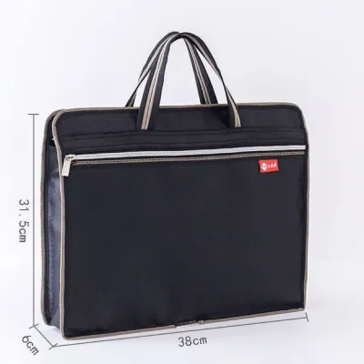 Large Capacity Briefcase Folder Tote Bag Storage Handbag Waterproof Document File