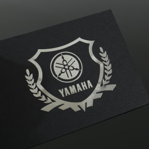 Yamaha Logo Sticker Pure Nickel Motorcycle Badge Decals【In Stock】