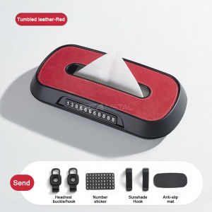 SEAMETALCar Multifunctional Tissue Box with Number Plate Car Toilet Paper Box Car Tissue Box Car Tissue Box Car Seat Back Paper Box Car Number Plate