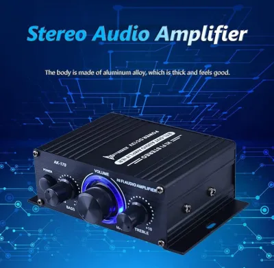 HiFi Mini Stereo Car Amplifier AK170 Treble Bass Booster KERNDY AK-170
