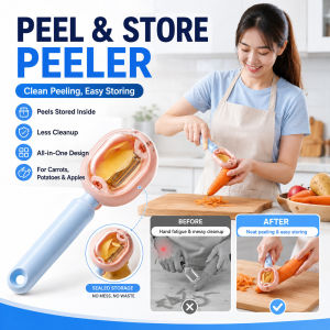 Peeling Knife With Integrated Bark Storage Multi-Functional Potato Peeler Sharp Stainless Efficient Food Prep Fruit And Vegetable Skin Remover