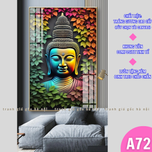 Tranh Phật Thích Ca Mâu Ni tráng gương nhiều mẫu làm theo kích thước yêu cầu - Có vải canvas