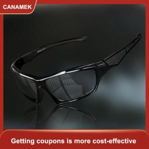 【CANAMEK】 1 cái thể thao phân cực Kính mát cho nam giới Trọng lượng nhẹ tầm nhìn ban đêm nam Shades đi xe đạp lái xe câu cá thời trang gương kính mát