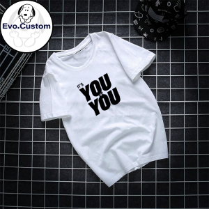 EVO - Kaos Wanita Pria Katun Combed YOU VS YOU Baju Motivate Kaos Warna Ungu Lilac Dan Warna Pastel / T-Shirt Kata kata