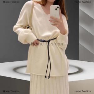 [COD] Home Fashion Fashion Round Leather Rope Thin Belt Waist Chain Women Decorative Knotted Waist Rope Decorative Skirt Coat Sweater Strap