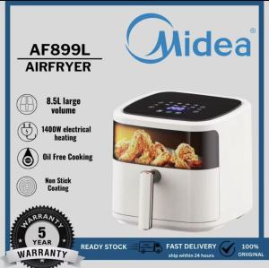 🔥𝟏.𝟏 𝐇𝐎𝐓 𝐃𝐄𝐀𝐋𝐒🔥 MIDEA 8.5L XL AF-899L Digital Air Fryer Oil-Free Large Capacity Smart Touch Fast Heating Energy Efficient Easy to Clean Durable Design with 5-Year Warranty