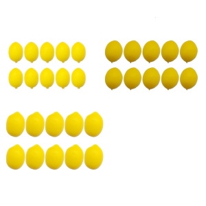 10Pieces Artificial Yellow Lemon Foam Lemon Realistic Simulation Lemon for Display Kitchen Decoration Photography