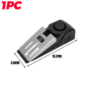 3Pcs 120dB Wireless Door Stop Stainless Steel Alarm Block Anti-theft Door Blocking Device Wedge Shaped Floor Alarm Bottom Pad