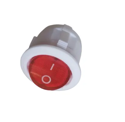 1pcs Switch Bulat Saklar Bulat Rocker Switch On Off Hitam Panel 2Pin 2 Kaki diameter 2cm 20mm putih merah
