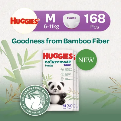 Huggies Naturemade Panda Pants M Case 56s x 3