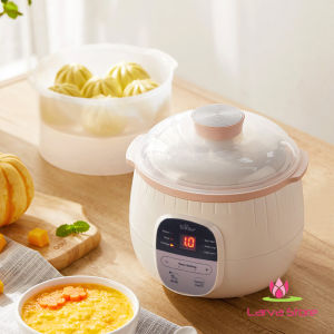 Nồi Nấu Chậm - Nồi Chưng Yến Cách Thủy 08L Bear SUBE001 Lõi Gốm Sứ/ Nấu Cháo/ Hầm/ Hấp - Bản Quốc Tế