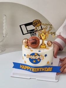 Basketball Football Cake Toppers Sports Theme Cake Decor for Birthday Party