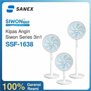 IKONIC Kipas Angin Berdiri Stand Fan Desk Fan Sanex Kipas Bediri Meja Sanex 2in1 SSF 1638 Stand Fan Sanex 16 Inch 100% Original Garansi Resmi