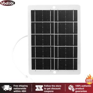 [Vodool Tool Outlet] 3W/6W/10W Portable Solar Panel with Carabiners Lightweight Solar Charger USB Outputs for Outdoor Camping Travel Emergency