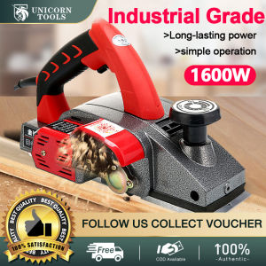 1600W planer machine Electric Planer Hand Held Power Tool Wood Cutting With Accessories Multifunctional portable desktop woodworking planer electric plane pressing planning machine/High Speed Steel more durable blade woodworking planer
