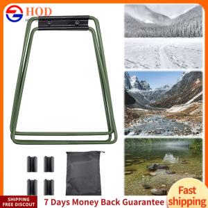 【Outdoor】 Camping Foldable Metal Stand Stainless Steel Organizer Box Folding Stand Iron Storage Box Bracket for Outdoor Picnic Fishing