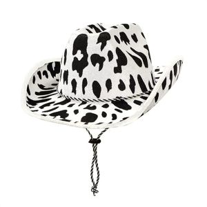 REEBO Adjustable Cool Cow Windproof Sequin Drawstring Girl Cap Cowgirl Hat Stetson Cowboy Hat