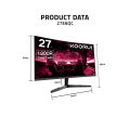 Koorui 27E6QCA VA QHD 180HZ 1ms HDR10 SRGB (Black redHDMI+HDMI+DP) Curved 1500R FreeSync & G-Sync Compatible Gaming Monitor. 