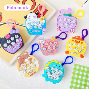 DreamBaby Game Pop It Elektrik Gantungan Game Mini Mainan Push Hamster Karakter LED Dan Musik